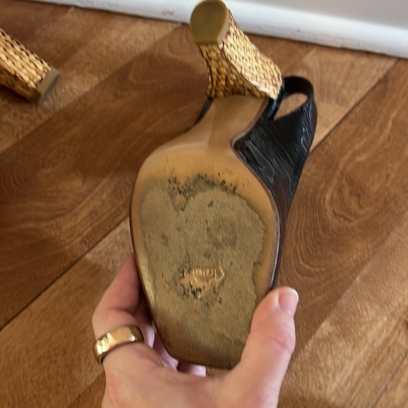 Stuart weitzman wicker woven heels - Picture 4 of 8